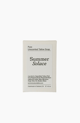 Summer Solace Tallow Summer Solace Tallow Pure Unscented Bar Soap Regenerative Tallow