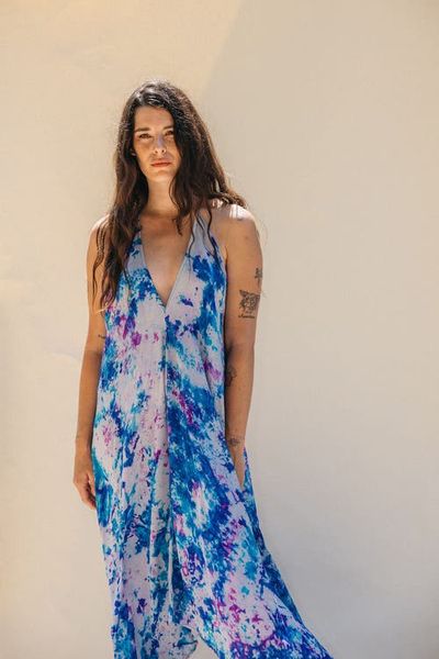 Sun Child Sun Child Classic Silk Dress Lavender
