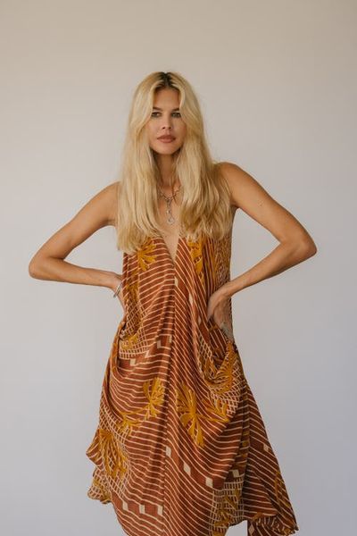 Sun Child Sun Child Classic Silk Dress Ocean