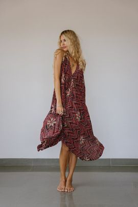 Sun Child Sun Child Classic Silk Dress Tako