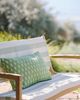 Sunbrella Green Ditsy Outdoor Lumbar Pillow - 2