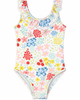 Sunburnt Sunburnt Girl Floral Ruffle Lace Trim Swimsuit - 1