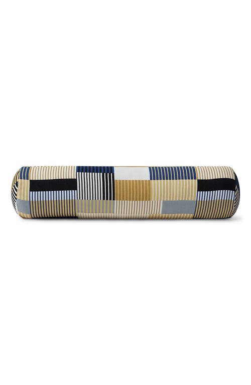 Sunday Citizen Sunday Citizen Plaid Embroidered Cotton Bolster Pillow