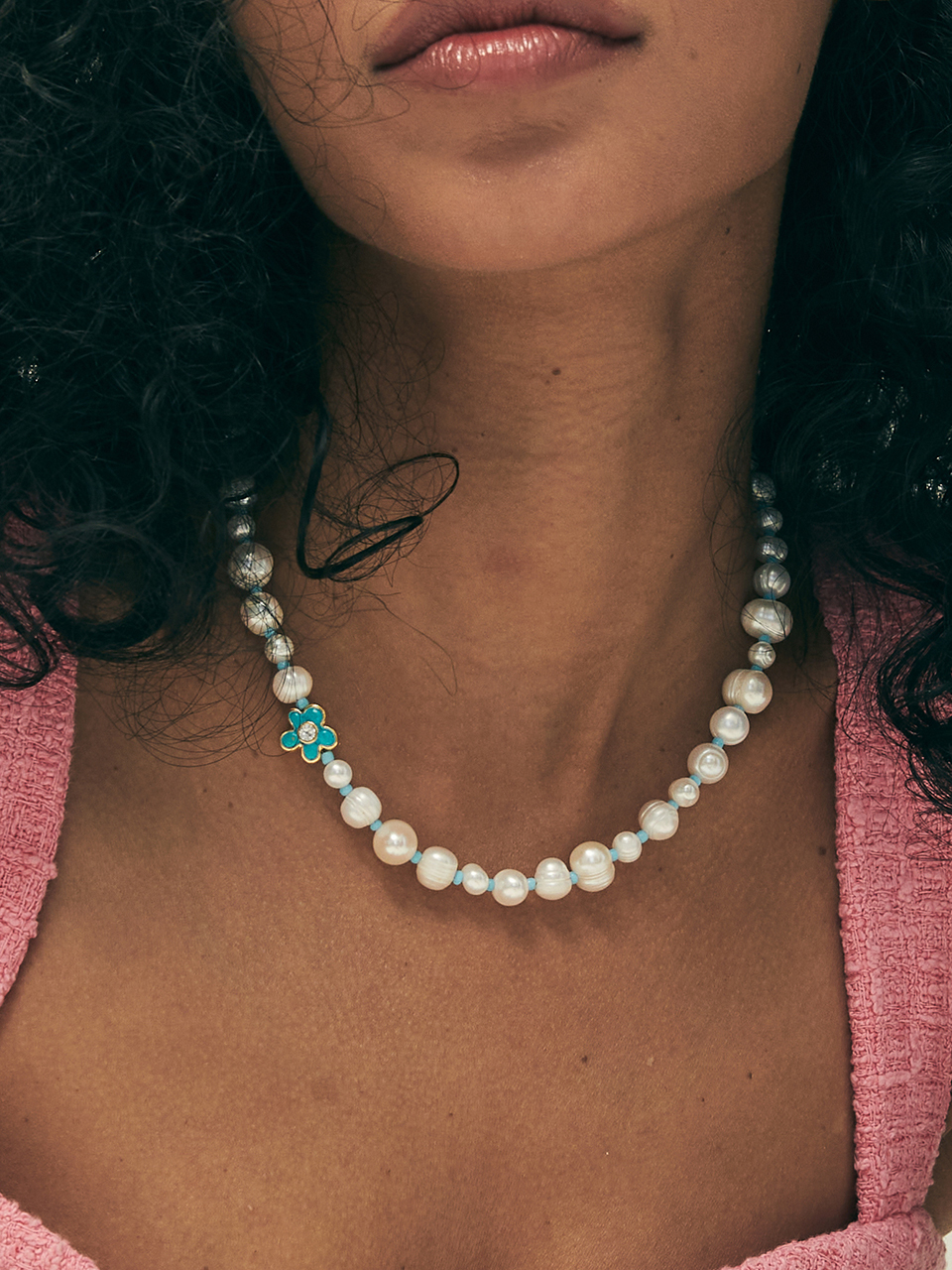 SUNDAY DISCO CLUB Cecil Necklace_Sky Blue