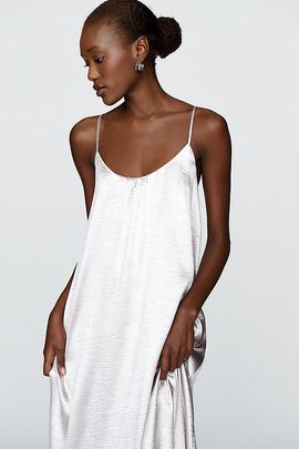Sunday in Brooklyn Liquid Shine Bubble Hem Midi Dress