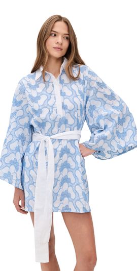 SUNDRESS SUNDRESS Lupy Short Coverup Eyelet Butterfly Blue