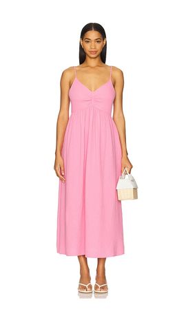 SUNDRY SUNDRY Gauze Tie Strap Dress