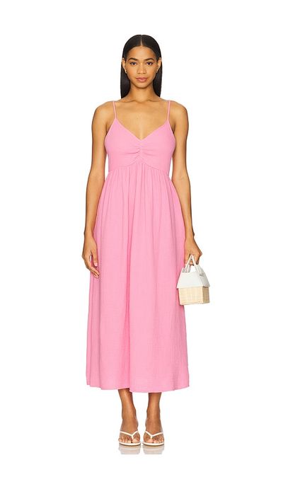 SUNDRY SUNDRY Gauze Tie Strap Dress