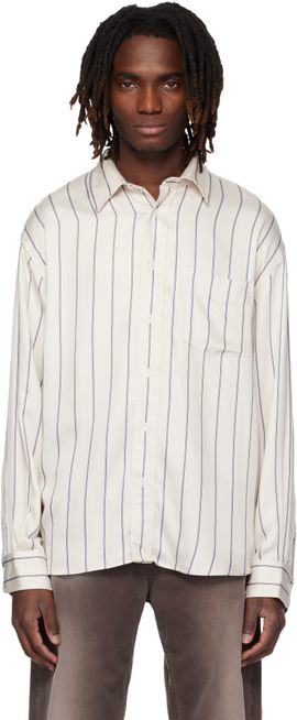 Sunflower Sunflower Beige & Blue New Base Fluid Shirt