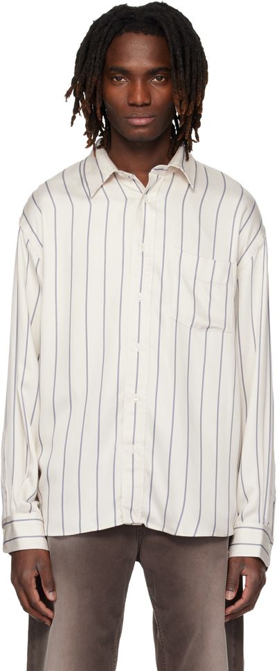Sunflower Sunflower Beige & Blue New Base Fluid Shirt