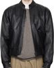 Sunflower Sunflower Black Leather Polo Biker Jacket - 1