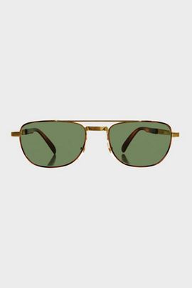 Sunglass Museum Sunglass Museum Vintage Adolfi Sunglasses in Gold, Women's at Urban Outfitters