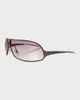 Sunglass Museum Sunglass Museum Vintage Story Tinted Lens Shield Sunglasses in Purple, Women's at Urban Outfitters - 1