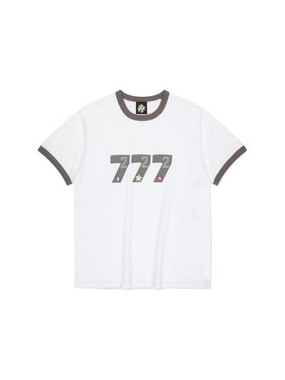 SUNLOVE 777 Ringer Tee T-Shirt [White]