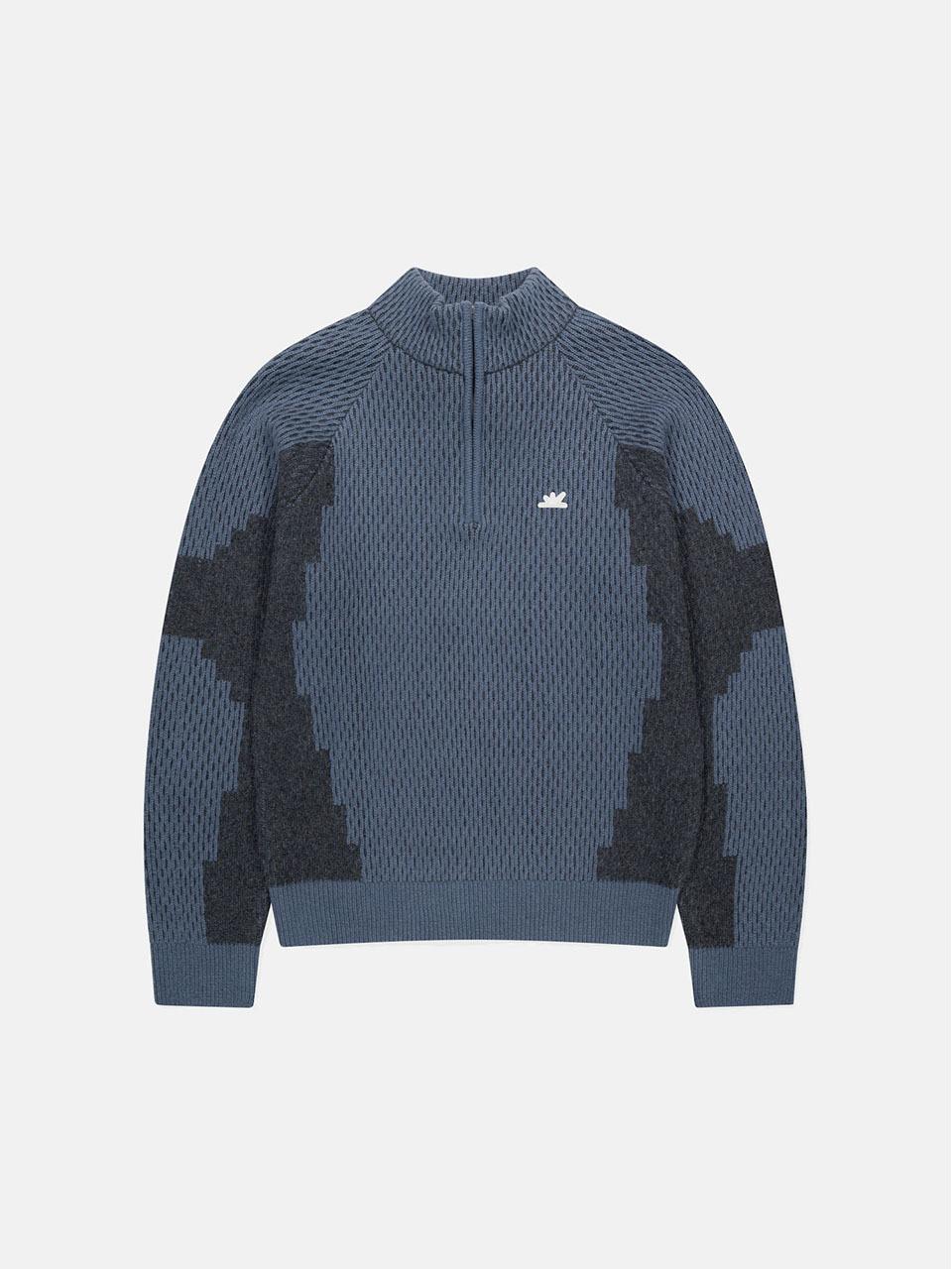 SUNLOVE Airwool Half Zip Lightweight Pullover [Blue]