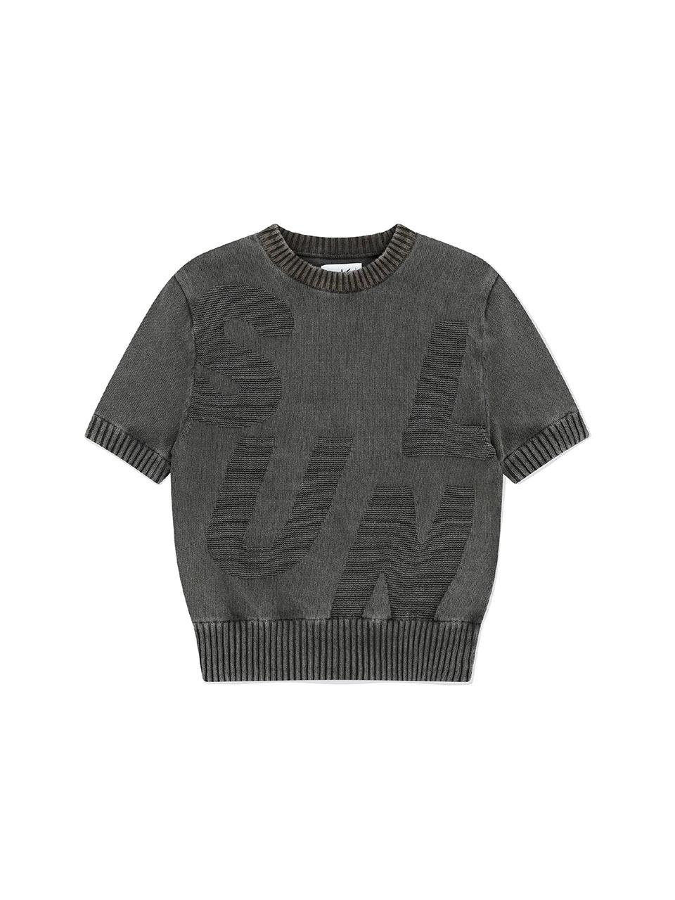 SUNLOVE Capital S/S Sweater [Charcoal]