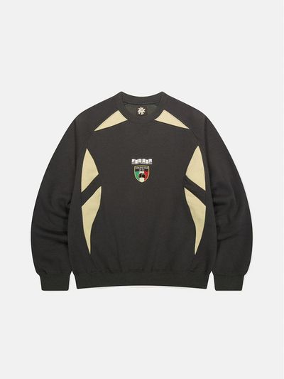 SUNLOVE Cotton Polyester Classic Crewneck Sweatshirt [Charcoal]