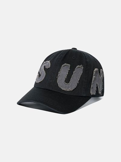 SUNLOVE Cut Off Cotton Twill Cap [Black]