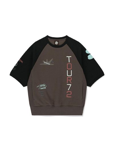 SUNLOVE Doodle S/S Crewneck Sweater [BROWN]