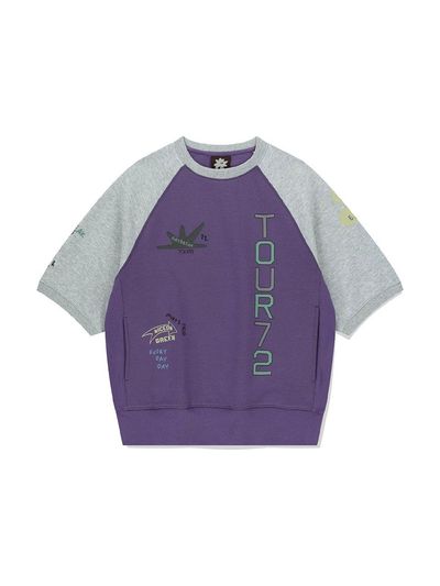 SUNLOVE Doodle S/S Crewneck Sweater [PURPLE]