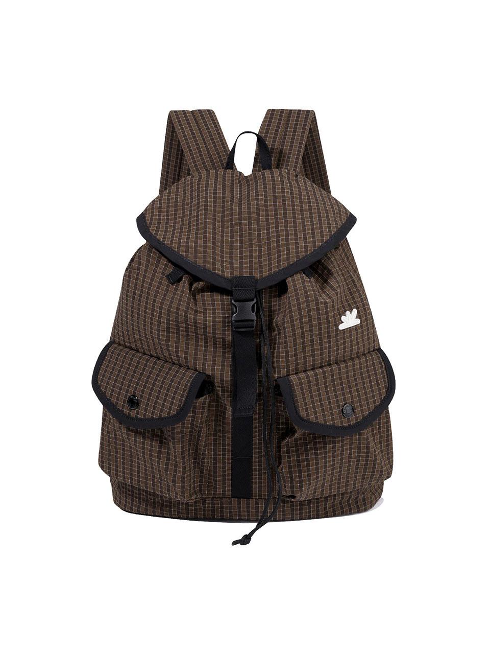 SUNLOVE Explorer Daypack Grid Backpack [BROWN]