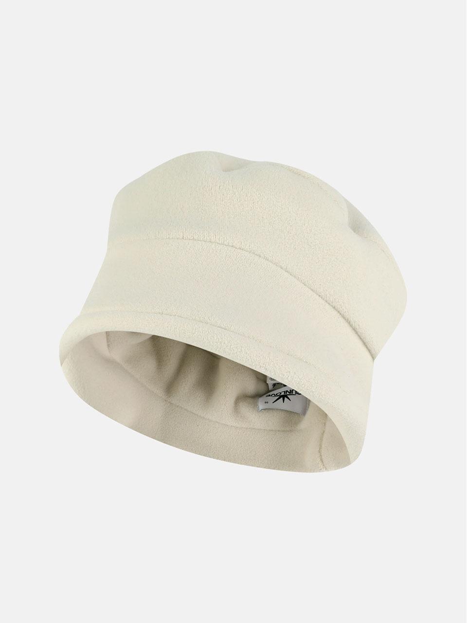 SUNLOVE Fleece Double-sided Roll Bucket Hat [Ivory]