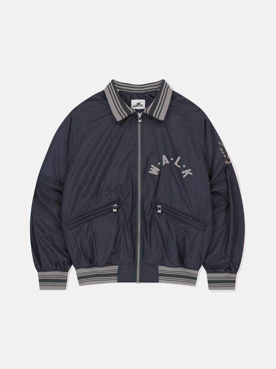 SUNLOVE Premium Athletic Varsity Jacket [Navy]