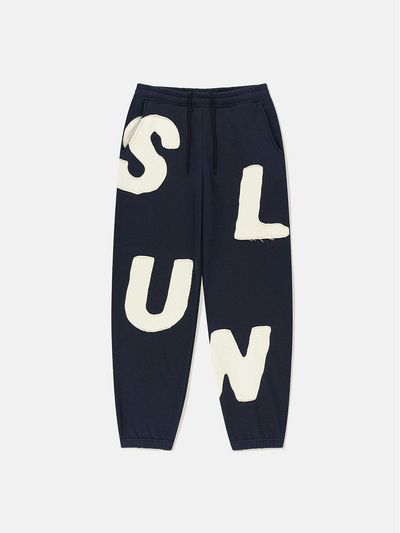 SUNLOVE Premium Cotton-Polyester Elastic Waist Sweatpants [Navy]