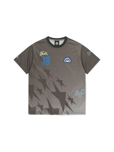 SUNLOVE Stars Jersey Tee T-Shirt [Brown]