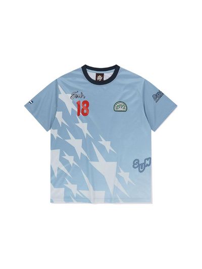 SUNLOVE Stars Jersey Tee T-Shirt [Light Blue]