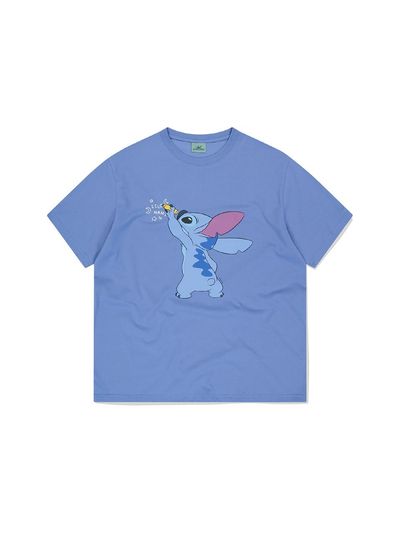 SUNLOVE STITCH Doodle Tee [Han Blue]