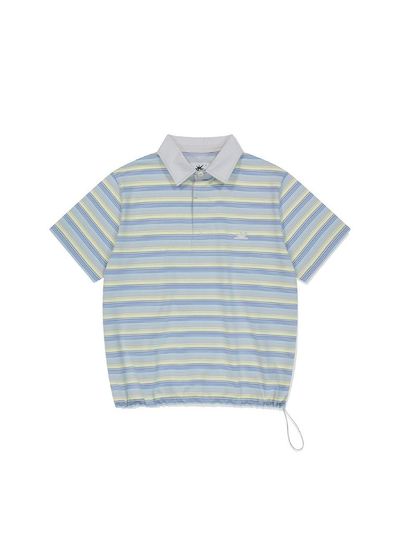 SUNLOVE Striped Caddie Polo T-Shirt [Yellow]