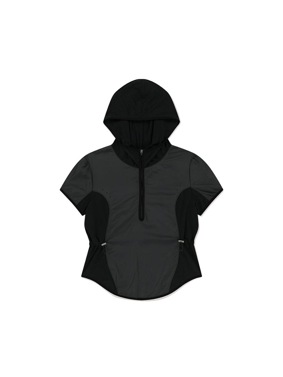 SUNLOVE Swift Half Zip Hooded Top [Black]