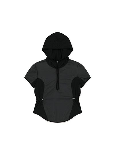 SUNLOVE Swift Half Zip Hooded Top [Black]