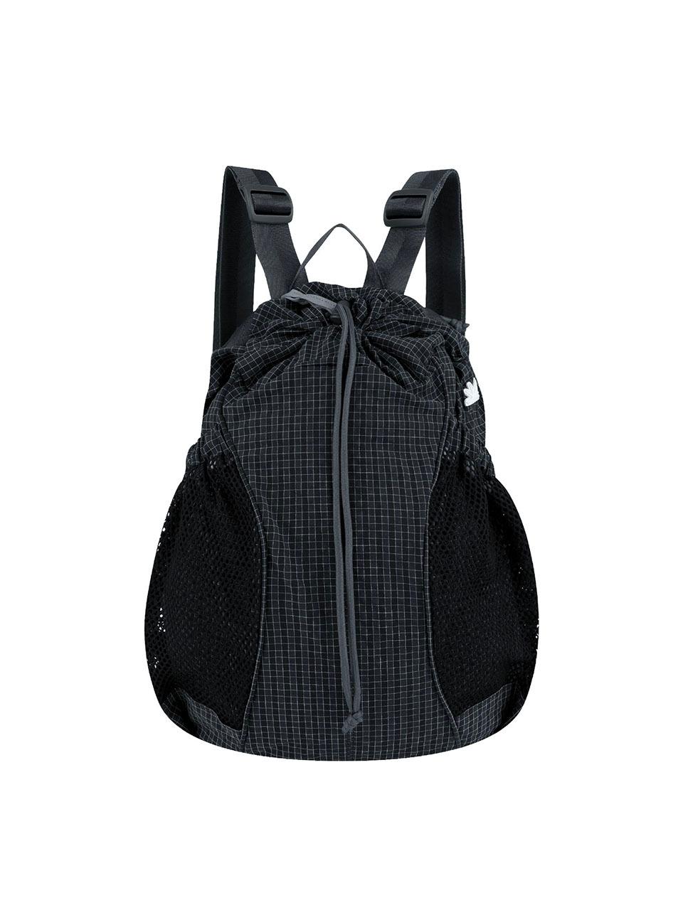 SUNLOVE Tourer Gym Sack Grid Backpack [Black]