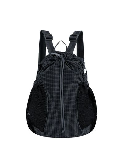 SUNLOVE Tourer Gym Sack Grid Backpack [Black]