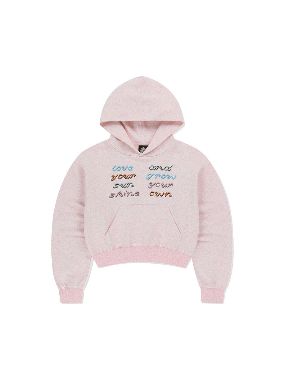 SUNLOVE W Fly Stitch Hoodie [Heather Pink]