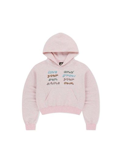 SUNLOVE W Fly Stitch Hoodie [Heather Pink]