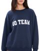 Sunny Somewhere Sunny Somewhere Go Team Oversized Crew Tee Navy - 1