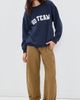 Sunny Somewhere Sunny Somewhere Go Team Oversized Crew Tee Navy - 5