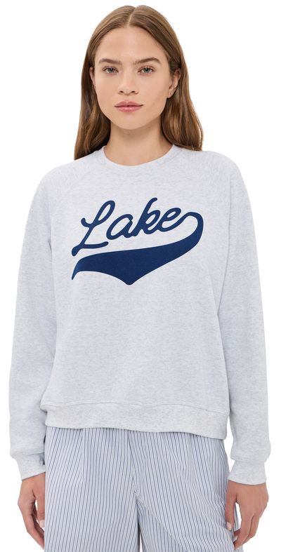 Sunny Somewhere Sunny Somewhere Lake Raglan Sweatshirt Heather Ash