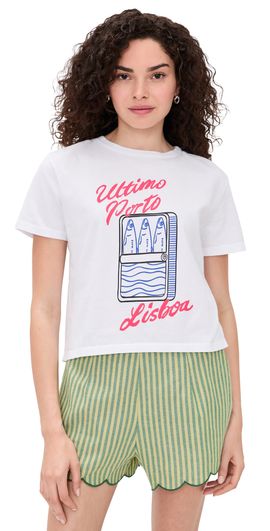 Sunny Somewhere Sunny Somewhere Lisbon Sardines - Everyday Tee White