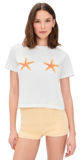 Sunny Somewhere Sunny Somewhere Lucky Starfish Tee White