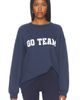 Sunny Somewhere Sunny Somewhere Navy Go Team Oversized Crew Sweater - 1