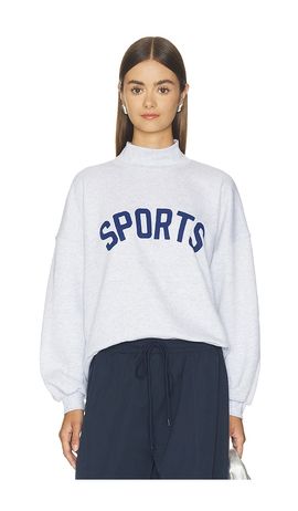 Sunny Somewhere Sunny Somewhere Navy Sports Mockneck Sweater