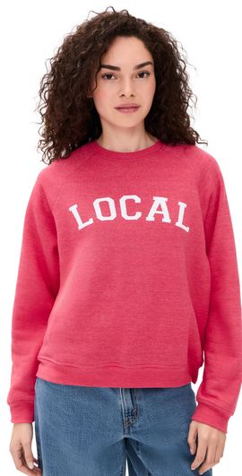 Sunny Somewhere Sunny Somewhere Raglan Sweatshirt Heathered Red