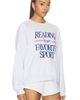 Sunny Somewhere Sunny Somewhere Reading Is My Favorite Sport Raglan Crew Sweater - 2