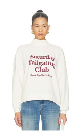 Sunny Somewhere Sunny Somewhere Saturday Tailgating Club Mockneck Sweater