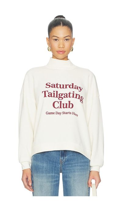 Sunny Somewhere Sunny Somewhere Saturday Tailgating Club Mockneck Sweater