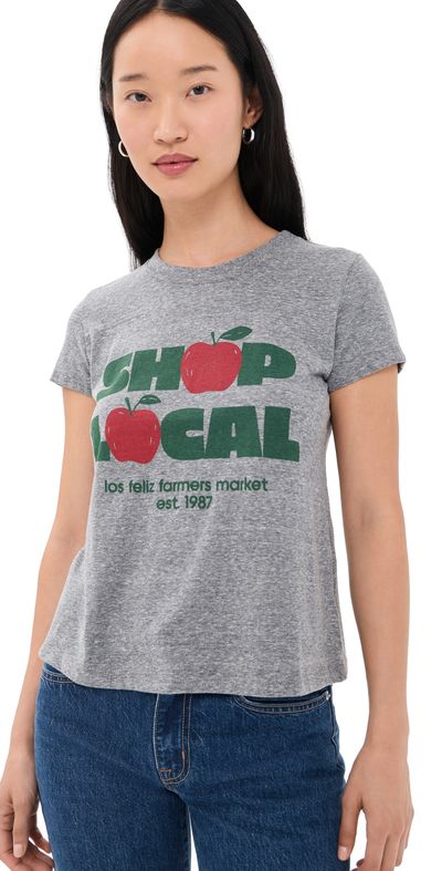 Sunny Somewhere Sunny Somewhere Shop Local Femme Crew Tee Heather Grey
